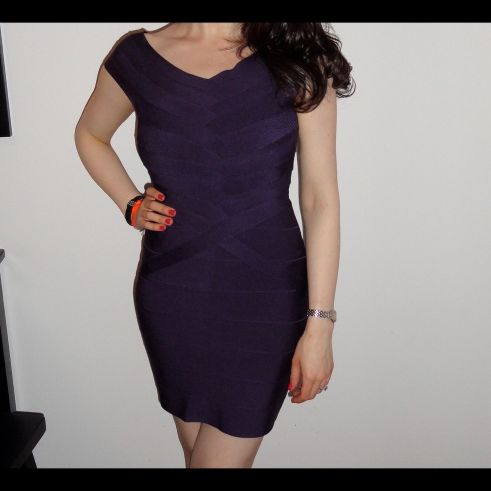 Purple Herve leger dress size S
